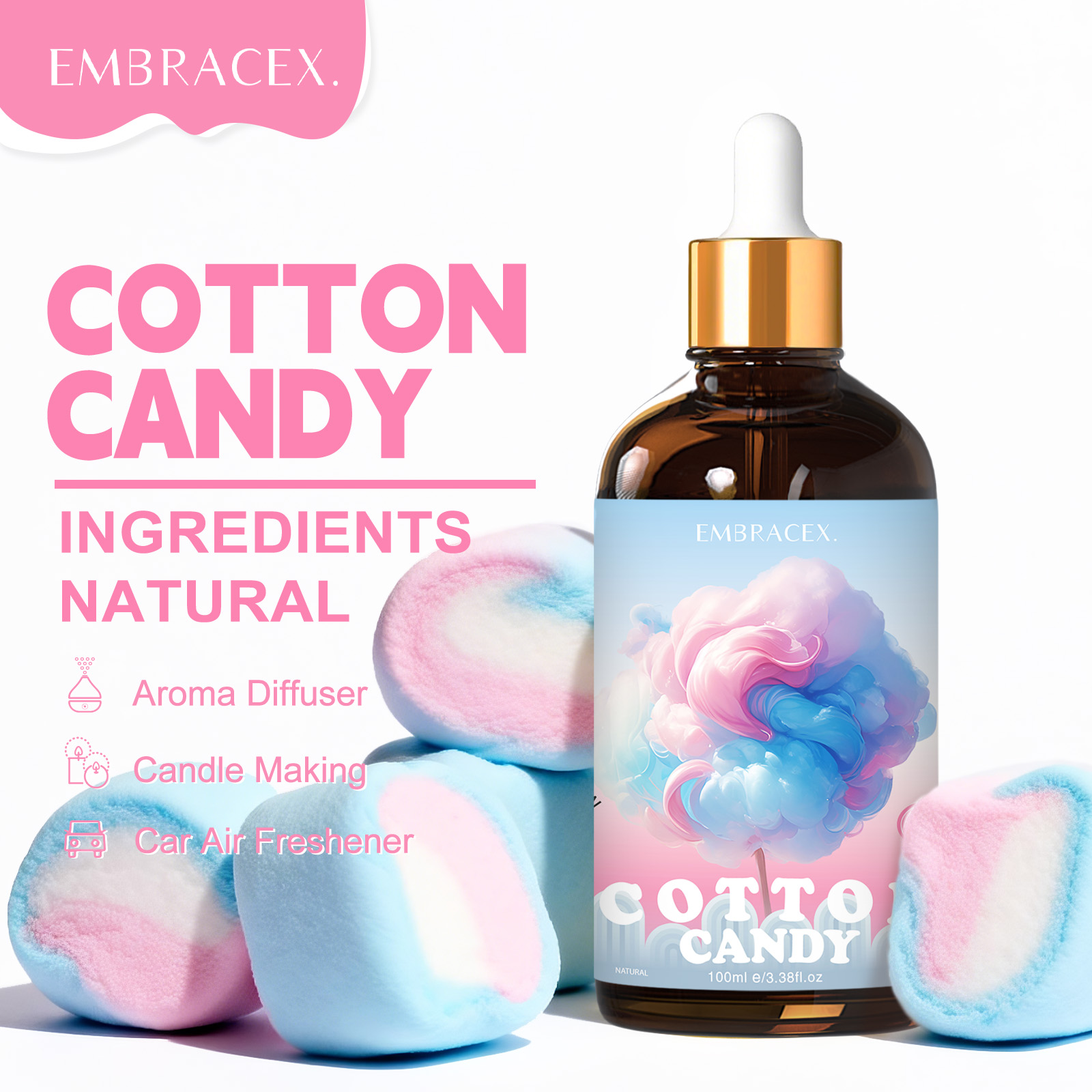 100ml Cotton Candy Fragrance O - đánh giá và giá Candle Making Oil Scents