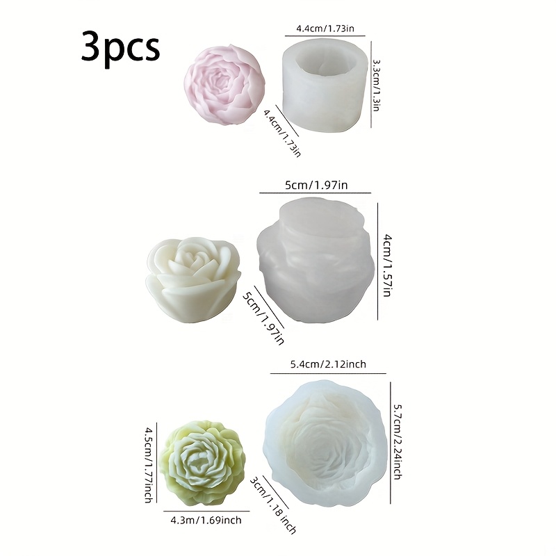 3Set of floral silicone candle - đánh giá và giá Candle Making Temperature