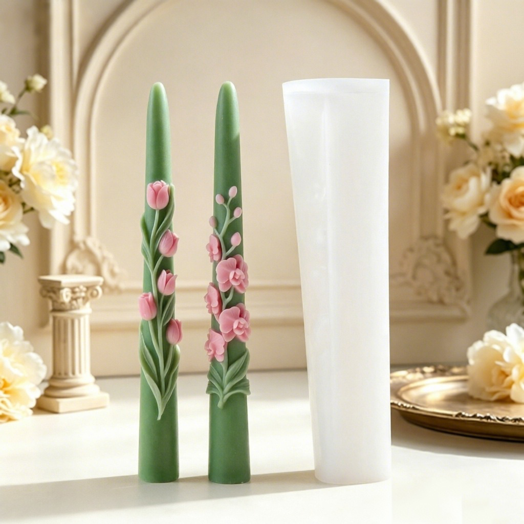 Long Pole Flower Taper Candle  - đánh giá và giá Candle Making Reno