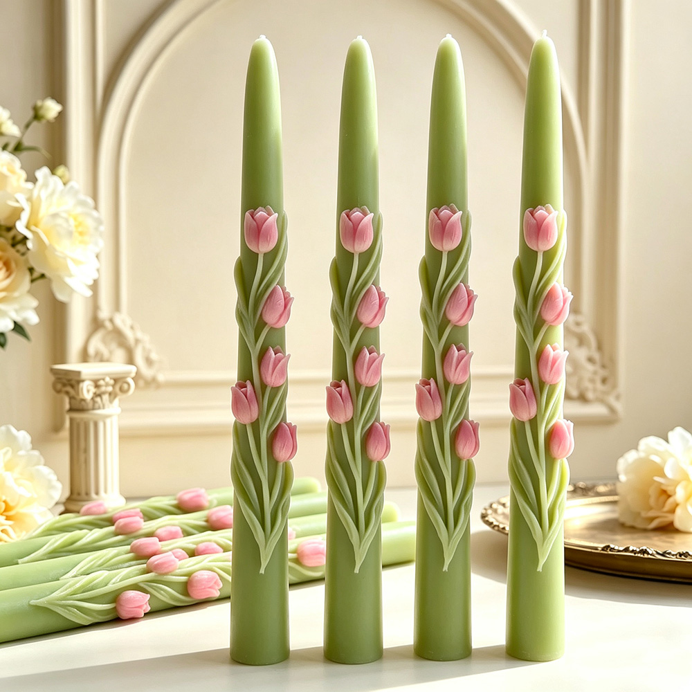 Long Pole Flower Taper Candle  - đánh giá và giá Candle Making Reno
