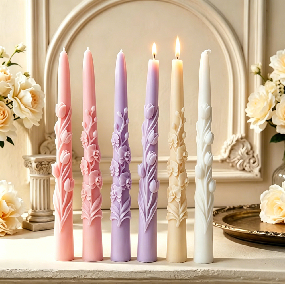 Long Pole Flower Taper Candle  - đánh giá và giá Candle Making Reno