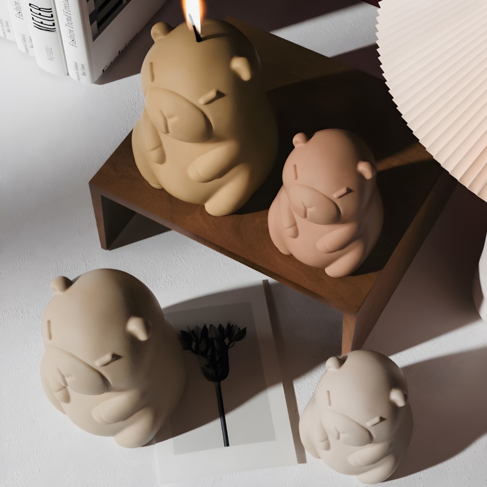 Standing Capybara Scent Candle - đánh giá và giá Candle Making Video