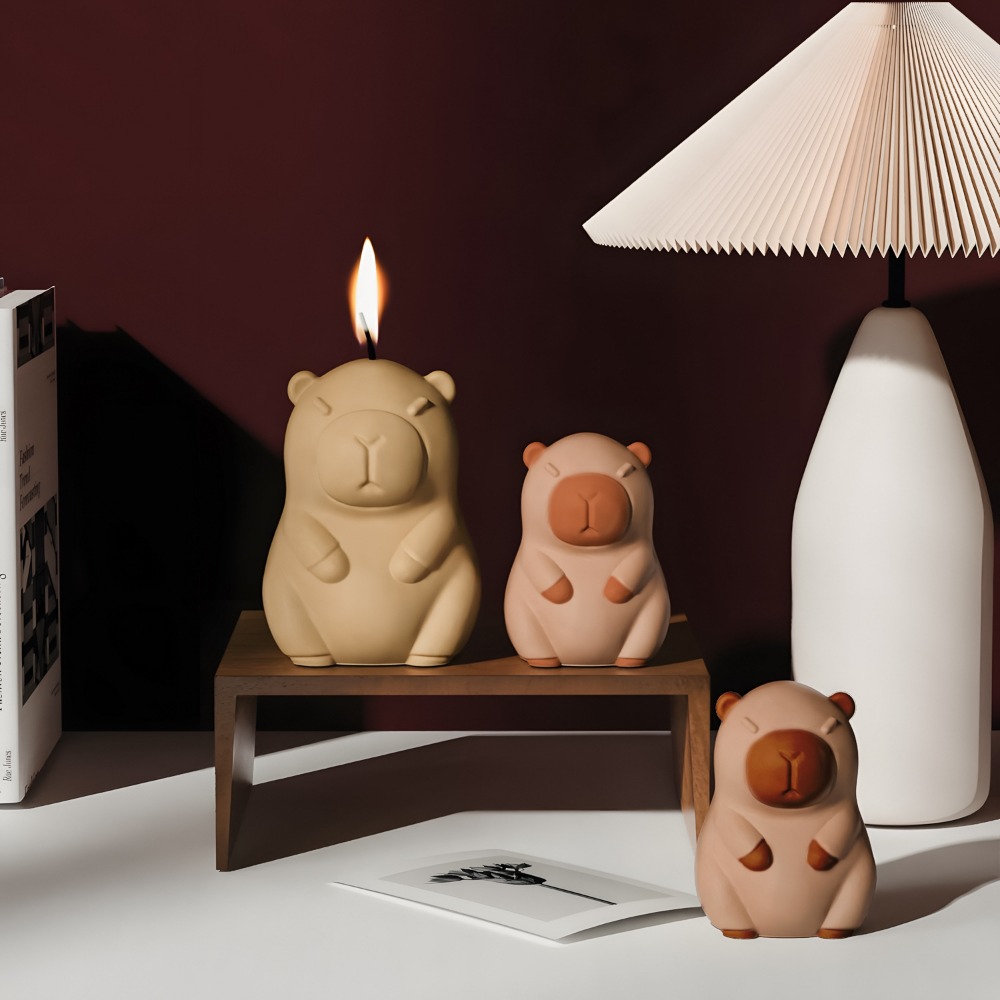 Standing Capybara Scent Candle - đánh giá và giá Candle Making Video