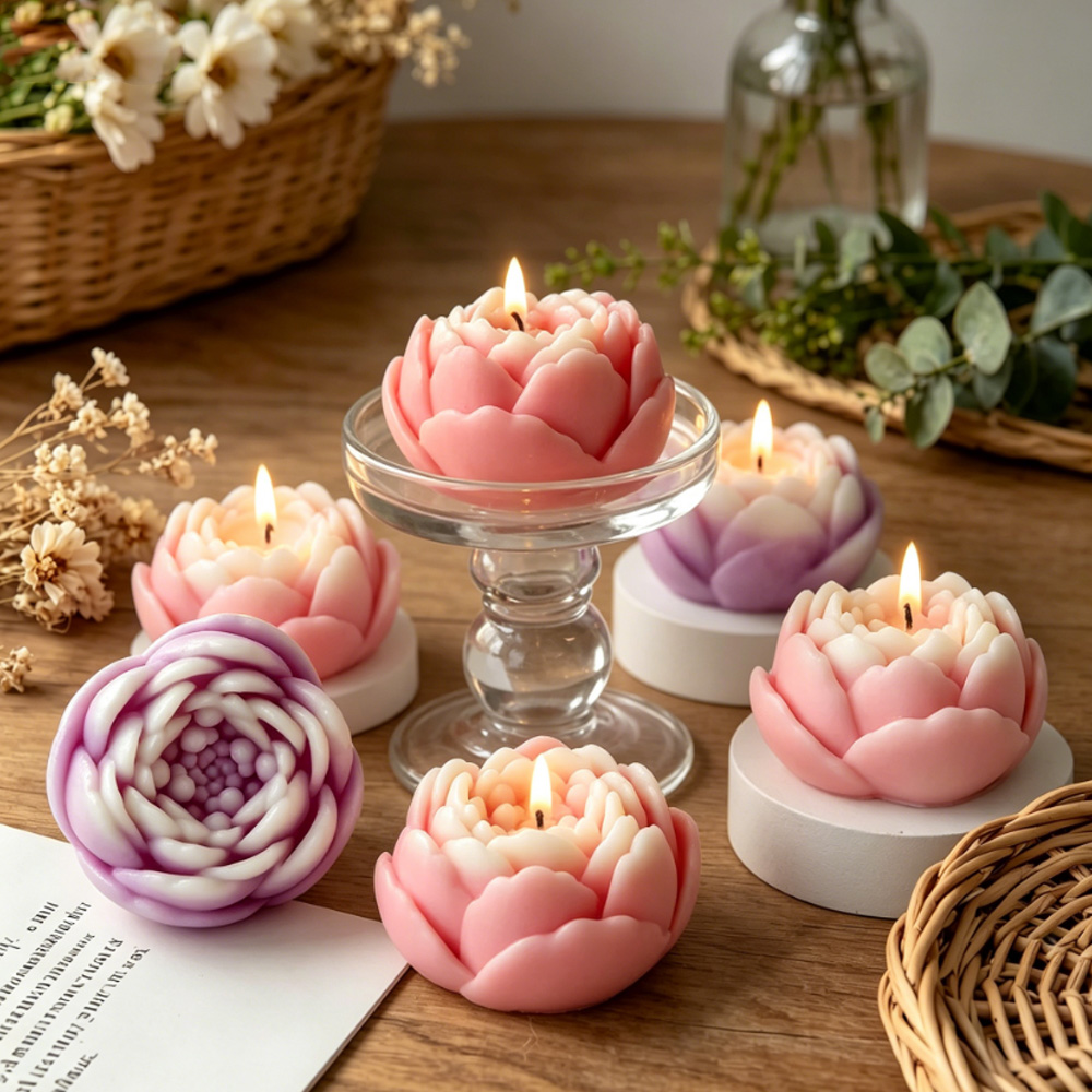 3D Flower Silicone Mold Peony  - đánh giá và giá Candle Making Reno