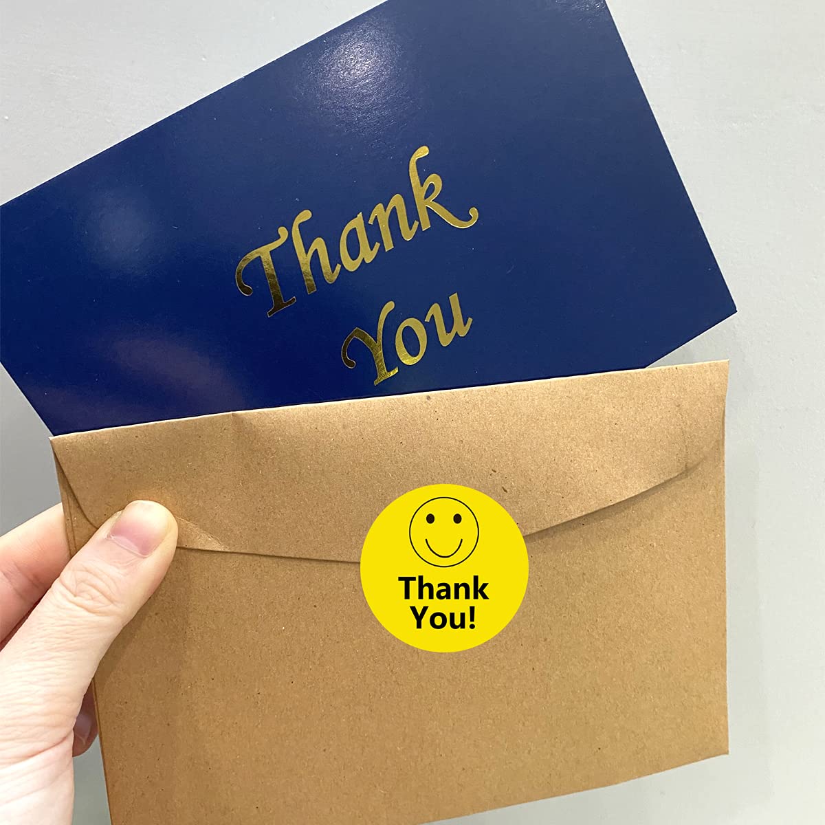 Smile Thank You Stickers,Yello - đánh giá và giá Label Sticker Round