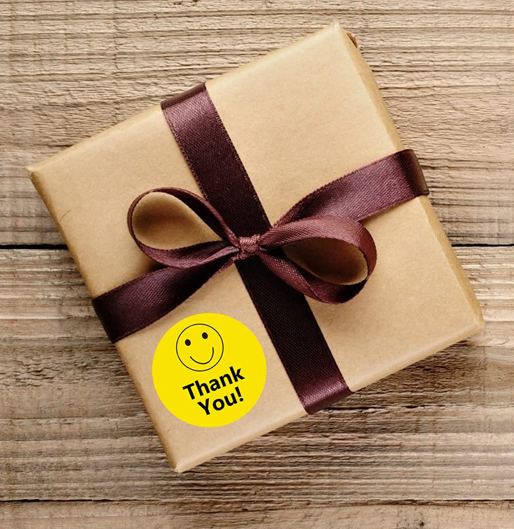 Smile Thank You Stickers,Yello - đánh giá và giá Label Sticker Round