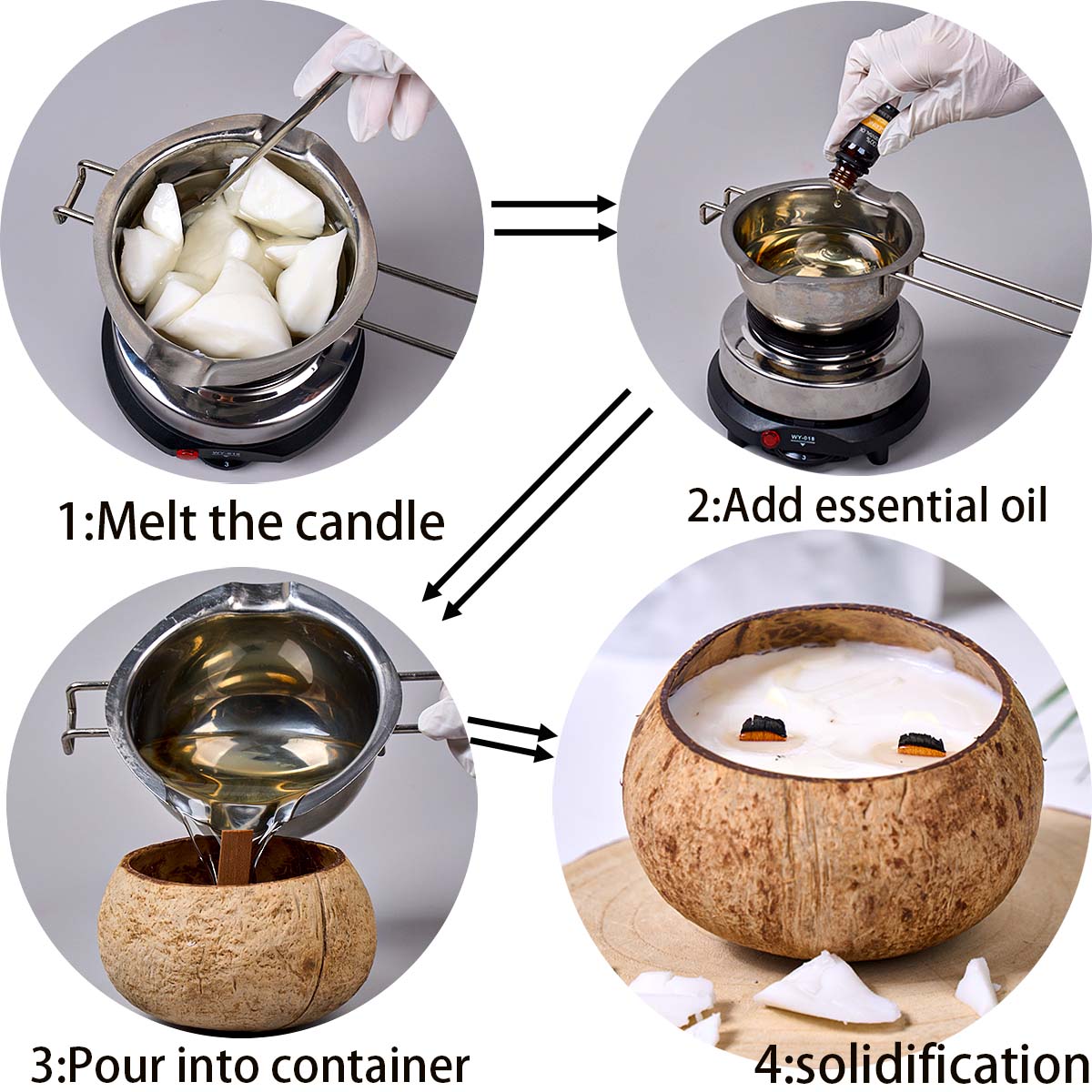 1LB White Coconut Wax Natural  - đánh giá và giá Coconut Wax Flake