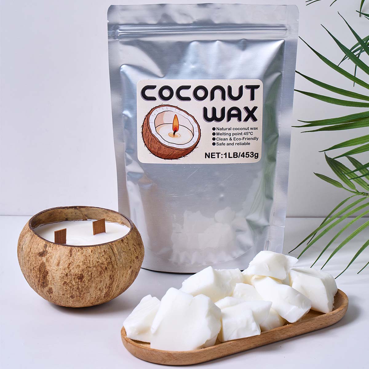 1LB White Coconut Wax Natural  - đánh giá và giá Coconut Wax Flake